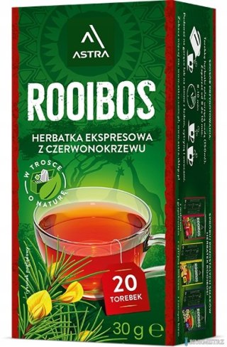 Herbata ASTRA ROOIBOS z czerwonokrzewu 20t czerwona
