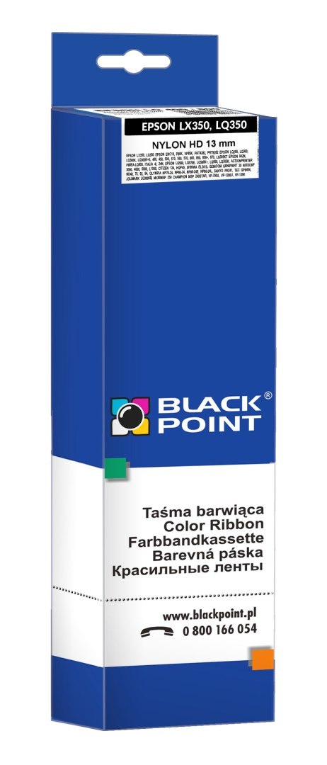 [KBPE350] Black Point Ribbon (Epson C13S015637), czarny 12,7mm / 10m