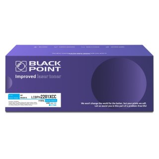 Toner Black Point LCBPH2201XCC 
Zastępuje: HP W2201X 
Wydajność: 6300 stron 
Kolor: Cyan 
Chip NEW*