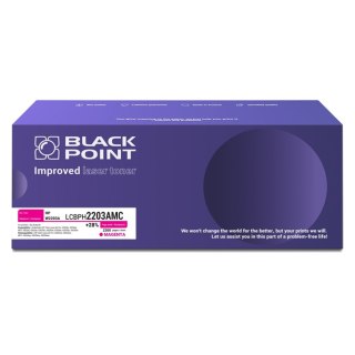 Toner Black Point LCBPH2203XMC 
Zastępuje: HP W2203X 
Wydajność: 6300 stron 
Kolor: Magenta 
Chip NEW*