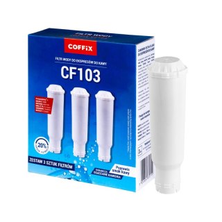 Filtr wody do ekspresu Coffix CF103 Melitta Nivona Krups Bosch Siemens 3szt