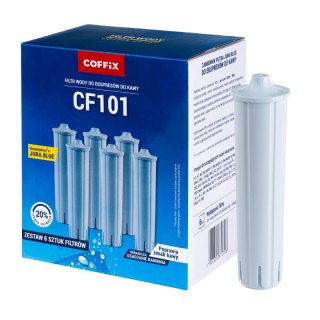 Filtry wody do ekspresu Coffix CF101 Jura Claris Blue Multipak 6 szt