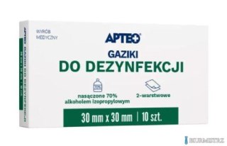 Gaziki do dezynfekcji nasączone alkoholem Alcohol Pad, 10 sztuk 30x30mm