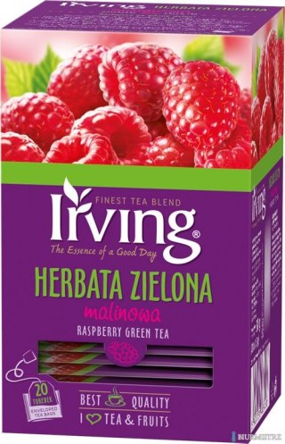 Herbata IRVING malina 20 kopert 1,5g zielona