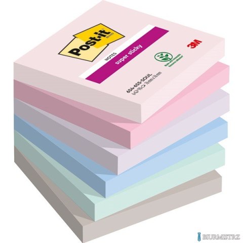 Karteczki samoprzylepne Post-it_ Super Sticky, SOULFUL, 76x76mm, 6x90 kart., 3M-4054596925953