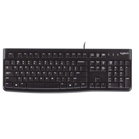 Logitech klawiatura K120 | przewodowa | USB | black | US International