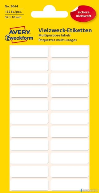 Minietykiety 3044 32 x 10 6ark. do opisywania ręcznego, Avery Zweckform (X)