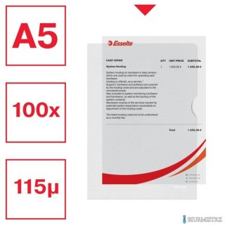 Ofertówki groszkowe A5 Esselte, 115 mikronów, 100 sztuk, 54850