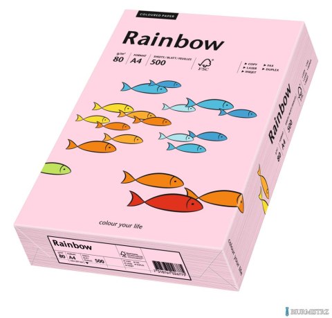 Papier xero kolorowy A3 80g 500 ark. RAINBOW R54R jasnoróżowy 88042522