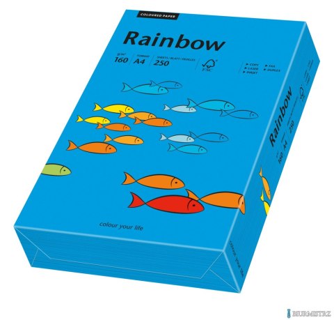 Papier xero kolorowy A4 160g 250 arK. RAINBOW R88 ciemnoniebieski 88042769/69 OPT