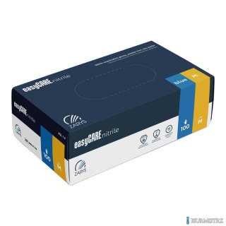 Rękawice nitrylowe bezpudrowe diagnostyczne ZARYS easyCARE, (100 szt.), rozmiar M, niebieskie
