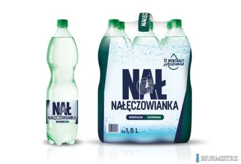 Woda NAŁĘCZOWIANKA mocniejszy gaz 1.5L butelka PET zgrzewka 6 szt. KAUCJA