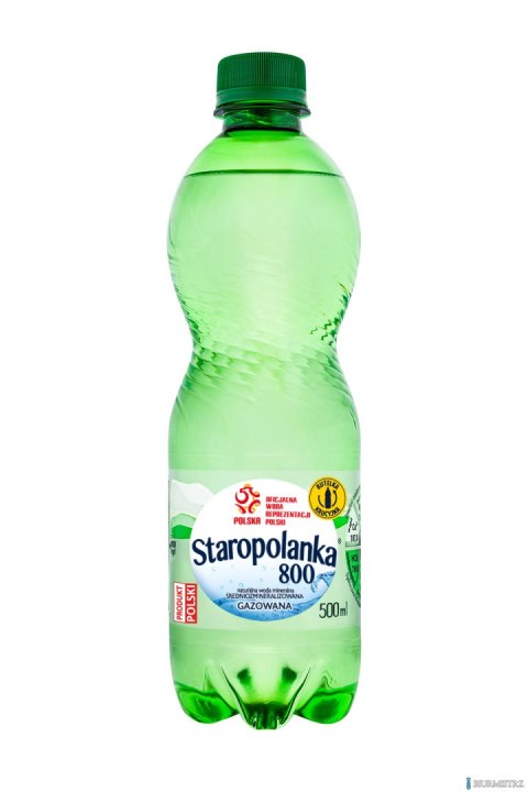 Woda STAROPOLANKA 0,5L gazowana zgrzewka 12szt. KAUCJA