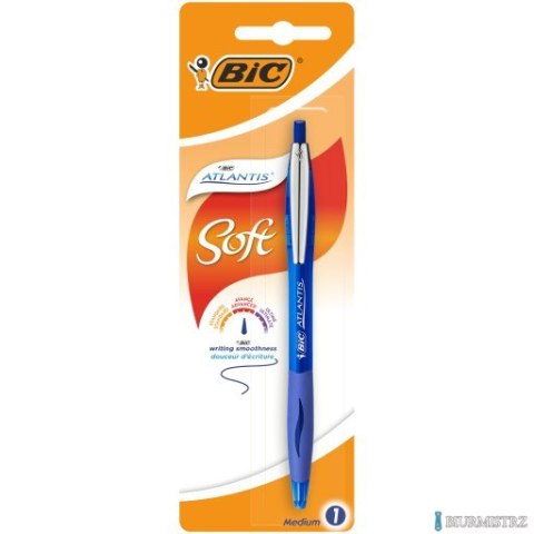 Długopis BIC Atlantis Soft niebieski Blister 1szt, 8031246