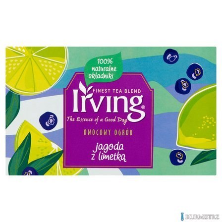 Herbata IRVING jagoda z limetką 20 kopert 2g owocowa