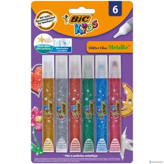 Klej brokatowy BIC Kids Glitter Metallic Blister 6szt, 893269 SALE