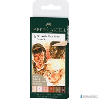 Komplet cienkopisów PITT ARTIST PEN BRUSH 6kol. etui 167167FC