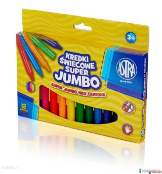 Kredki świecowe super Jumbo 12 kolorów - 14mm /100mm ASTRA, 316118003 (X)