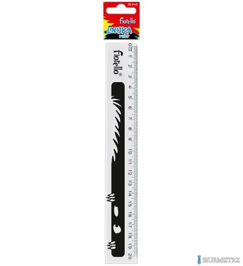 Linijka plastikowa 20cm GR-896E przezroczysta FIORELLO 130-1913