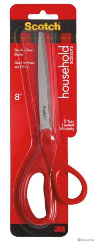 _Nożyczki biurowe SCOTCH (1408), 20,5cm uniwersalne, czerwone