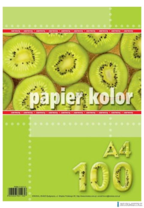 Papier xero A4 czerwony (100 arkuszy) KRESKA.