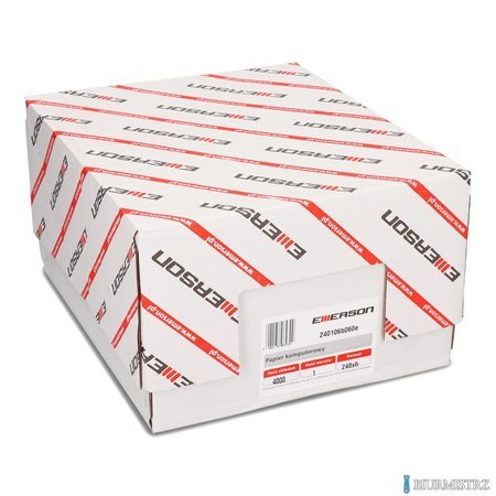 Papier komputerowy/składanka 240x6"x1, Z/O/P, 60g, 4000skł. 240106B060E EXTRA biel EMERSON.