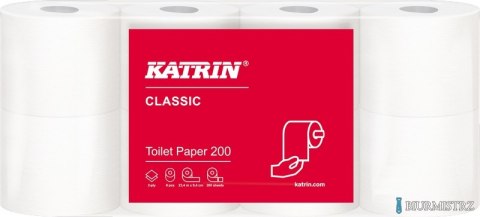 Papier toaletowy, małe rolki KATRIN PLUS 2W Toilet 200, 104749, opakowanie: 8 rolek