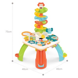 Stolik edukacyjny z wieżą zjeżdżalnią wys. 75 cm