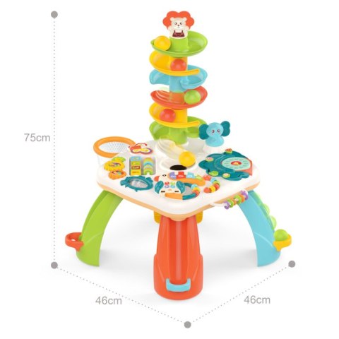 Stolik edukacyjny z wieżą zjeżdżalnią wys. 75 cm