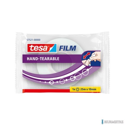 TAŚMA BIUROWA TESAFILM 25MX19MM URYWALNARĘCZNIE 57521-00000-00