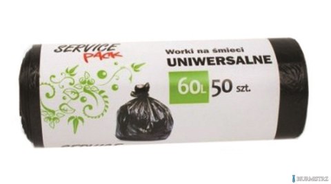 STELLA Worki 60l na śmieci HDLD, czarne (50 szt.) ST-HR-033713