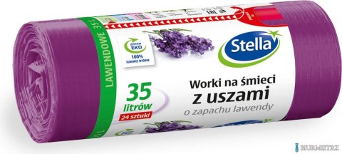 STELLA Worki 35l na śmieci z uszami, zapach lawendy (24 szt.) 023561