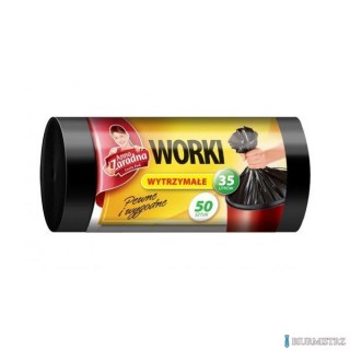 ANNA ZARADNA Worki 35l na śmieci wytrzymałe HDLD czarne (50 szt.) WNS0516/40