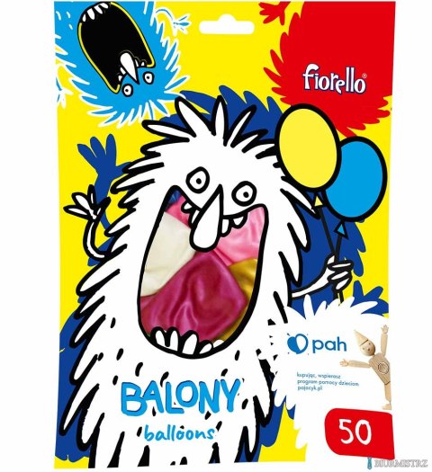 Balon metal mix kolor Fiorello rozmiar 10" (50szt.) 170-2795