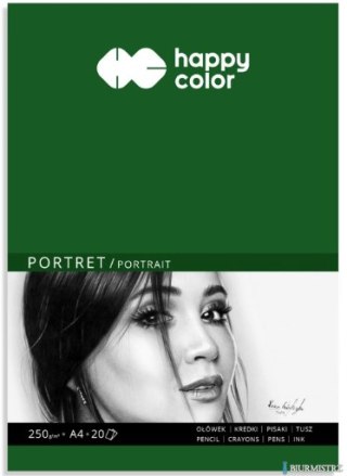 Blok szkicownik PORTRET, A4, 20 arkuszy, 250g, Happy Color HA 7825 2030-A20 SALE