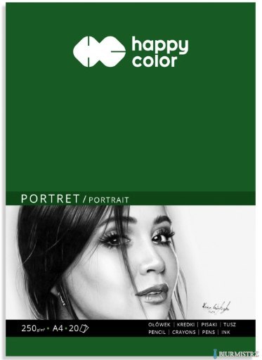 Blok szkicownik PORTRET, A4, 20 arkuszy, 250g, Happy Color HA 7825 2030-A20 SALE