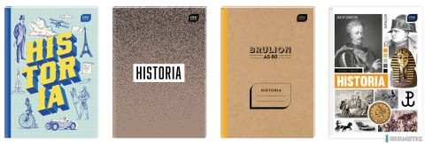 Brulion A5 HISTORIA 80 kartek 70g kratka INTERDRUK SALE