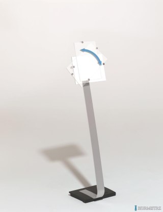 CRYSTAL SIGN stand A4 tablica informacyjna A4 Srebrny 481823 DURABLE