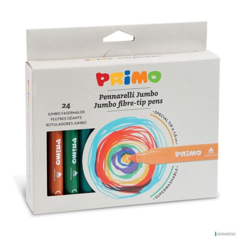 Flamastry szkolne Primo CMP Morocolor Jumbo, 8 mm, 24 kolory w pudełku 604JUMBO24