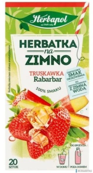 Herbata HERBAPOL NA ZIMNO Truskawka & Rabarbar (20 saszetek)
