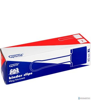 Klip 60mm XL 2szt czarny GRAND 110-1721 klipy do dokumentów