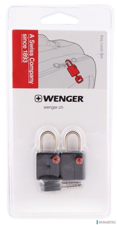 Kłódka do walizek WENGER, 2szt., blister, czarny, WE604567
