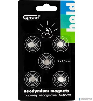 Magnes neodymowy GR-N509 9mm, 5 sztuk GRAND 130-1967