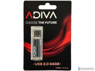 Pamięć Pendrive ADIVA 64GB czarny USB 2.0