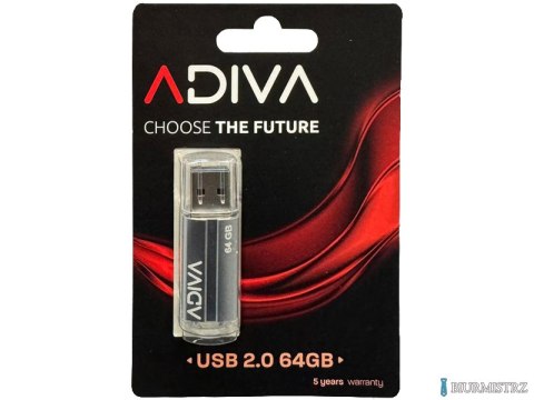 Pamięć Pendrive ADIVA 64GB czarny USB 2.0