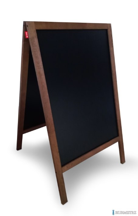 Potykacz kredowy MEMOBE czarny, rama drewniana lakierowana brązowa, 50x70 cm MTX050070.19.46.51 SALE