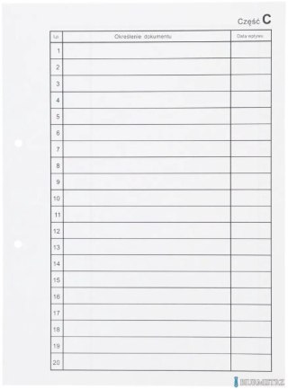 Przekładki do akt osobowych "C", 50 sztuk 339-013 SALE