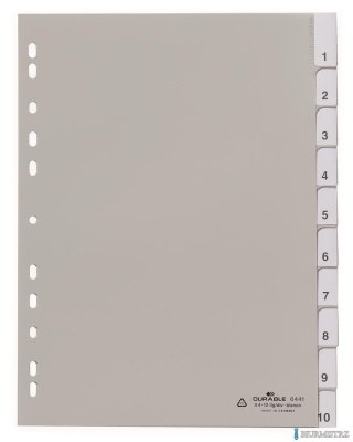 Przekładki A4-10 indeksów PP 644110