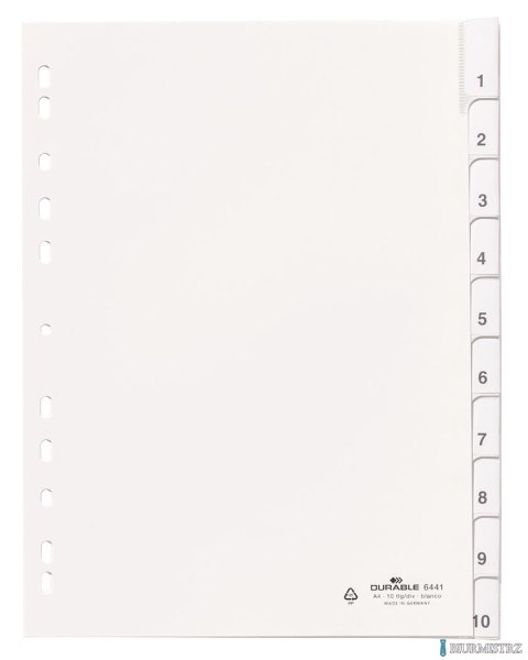 Przekładki PP A4/10 indeksów 644102