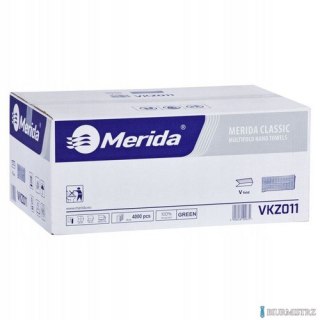 Ręczniki papierowe składane ZZ Merida zielone, 4000 szt./op., VKZ011